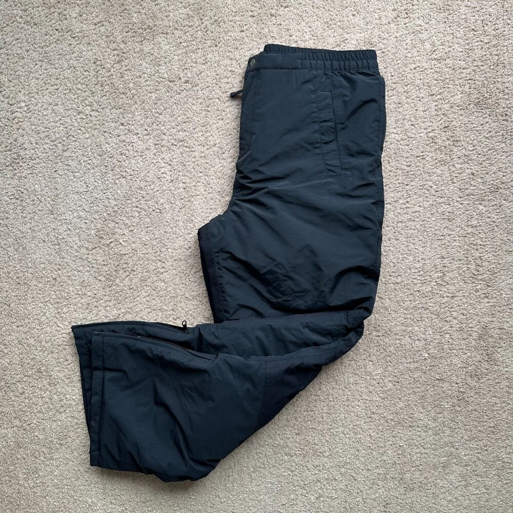 Lands End Snow Pants Kids 20H Squall Black Straight Leg Pockets Teen Winter